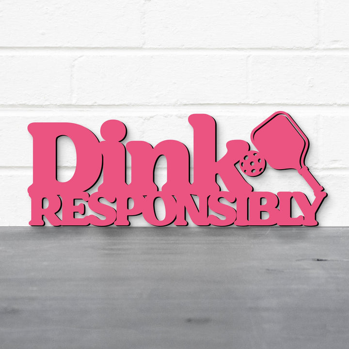 Spunky Fluff Proudly handmade in South Dakota, USA Small / Magenta Dink Responsibly Pickleball Wall Art