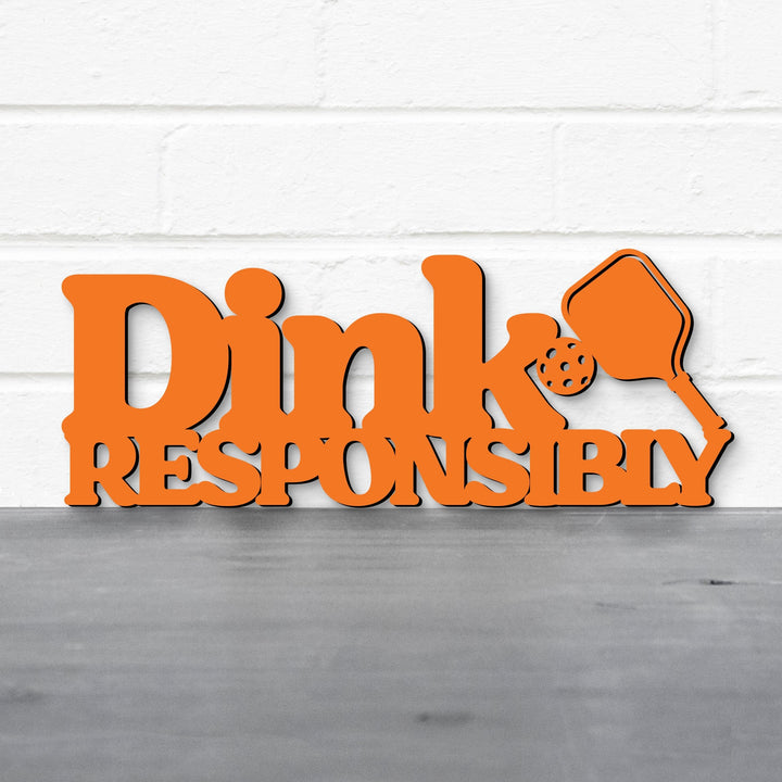Spunky Fluff Proudly handmade in South Dakota, USA Small / Orange Dink Responsibly Pickleball Wall Art