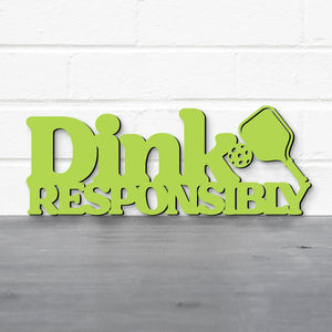 Spunky Fluff Proudly handmade in South Dakota, USA Small / Pear Green Dink Responsibly Pickleball Wall Art