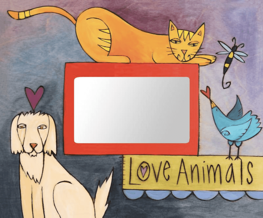 Sticks Mixed Media Dogs and Cats 4" x 6" Frame