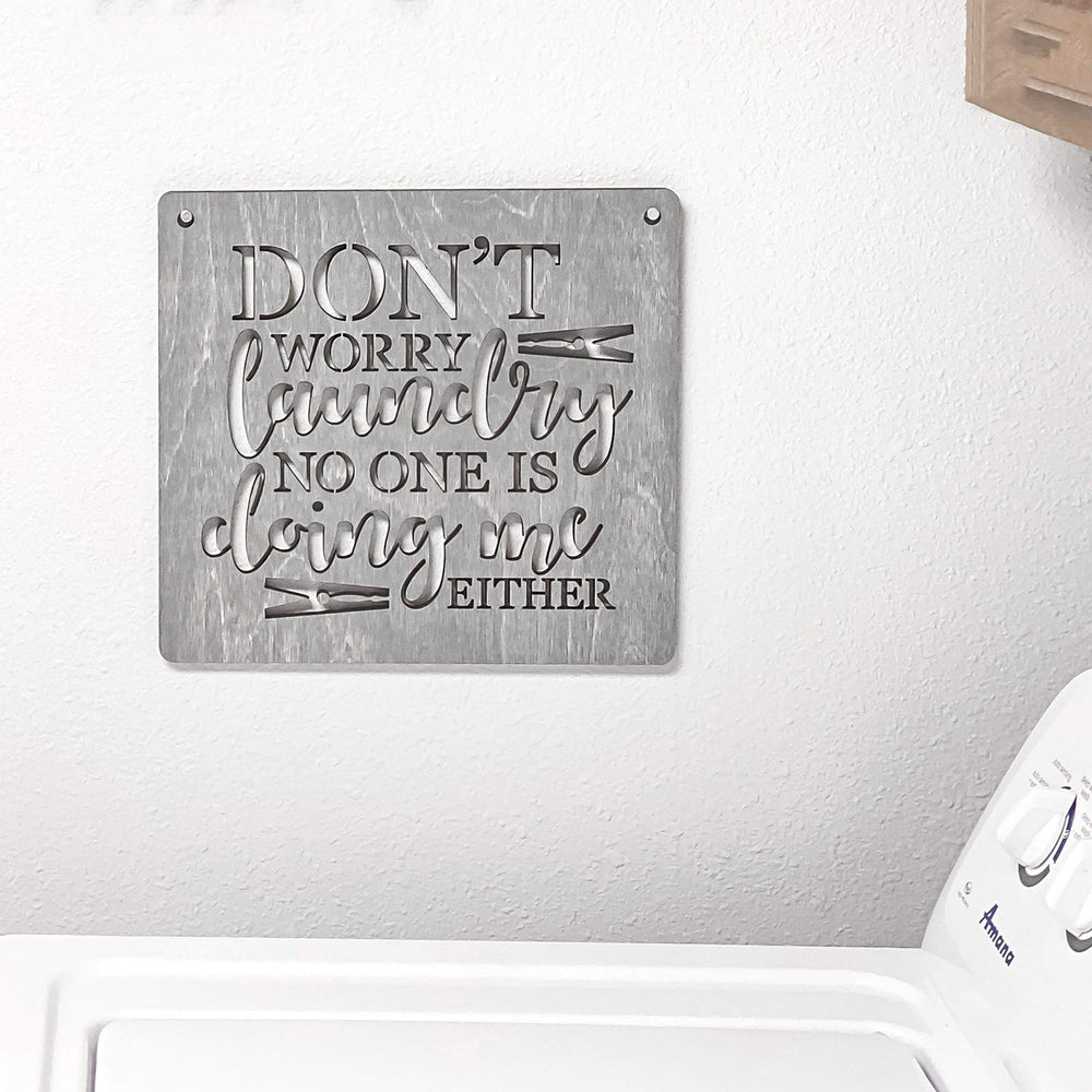 Spunky Fluff Proudly handmade in South Dakota, USA Medium / Weathered Gray Don't Worry Laundry
