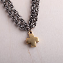 Load image into Gallery viewer, CV Designs Double Chain Cross Necklace

