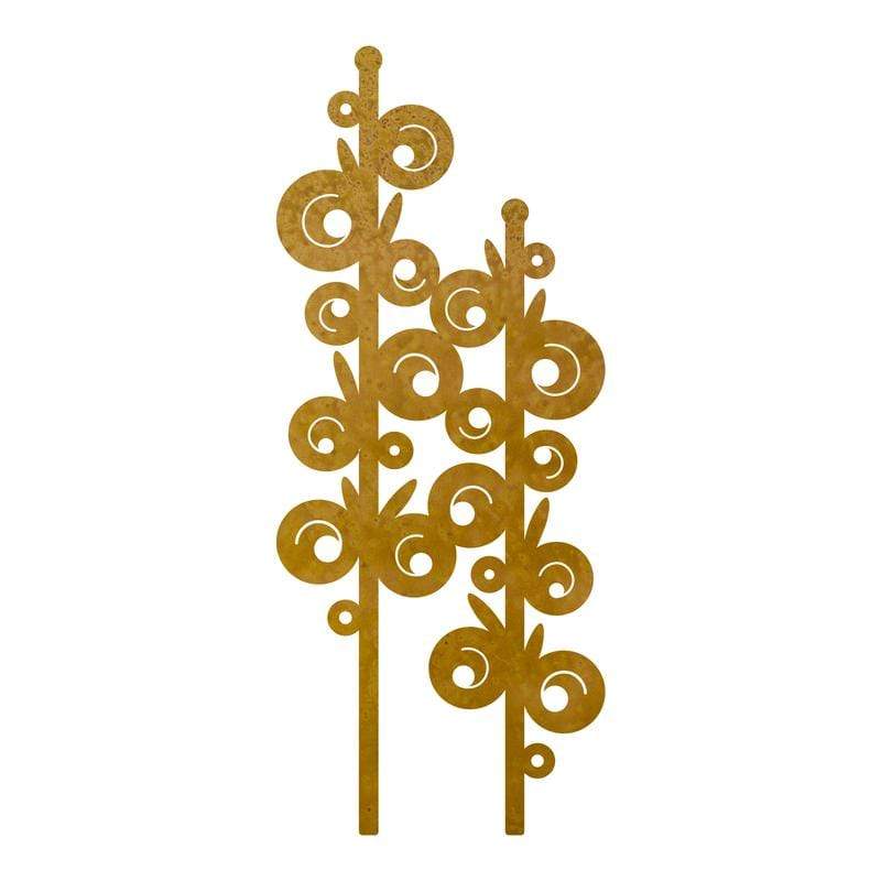 Prairie Dance Proudly Handmade in South Dakota, USA Double Hollyhocks - Garden Stake