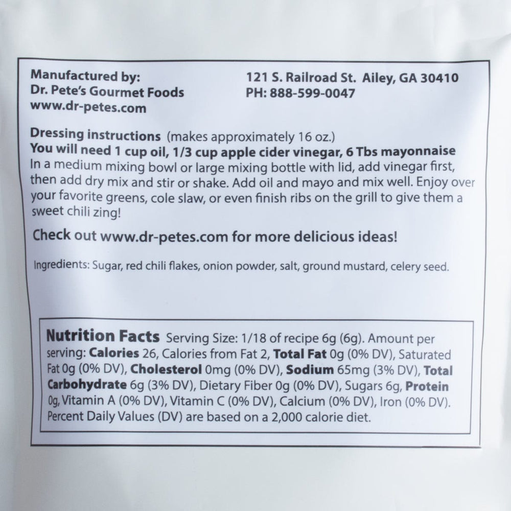 Dr. Pete's Baking Mixes Dr. Pete's Chilli Pepper Dressing Mix