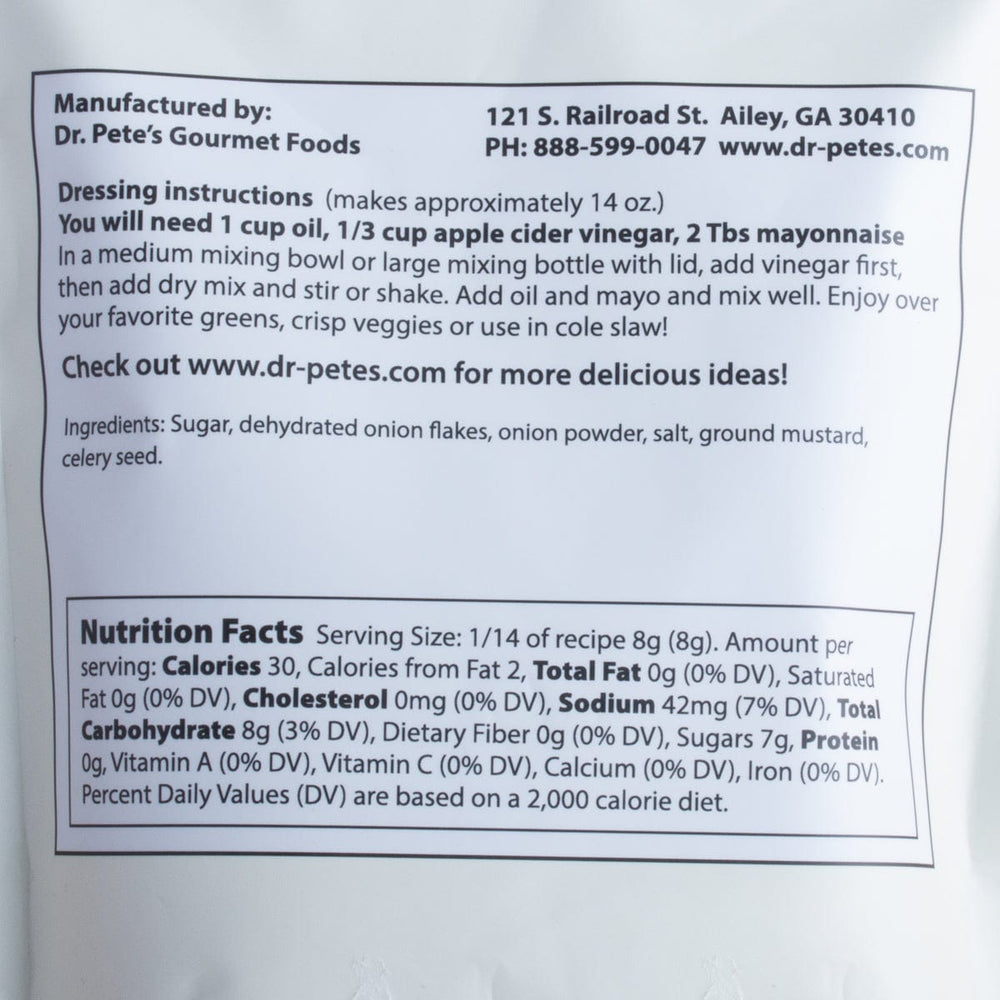 Dr. Pete's Baking Mixes Dr. Pete's Sweet Onion Dressing Mix