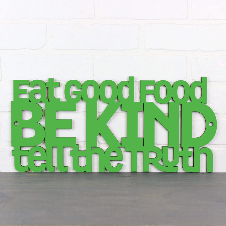 Spunky Fluff Proudly handmade in South Dakota, USA Medium / Grass Green Eat Good Food, Be Kind, Tell the Truth
