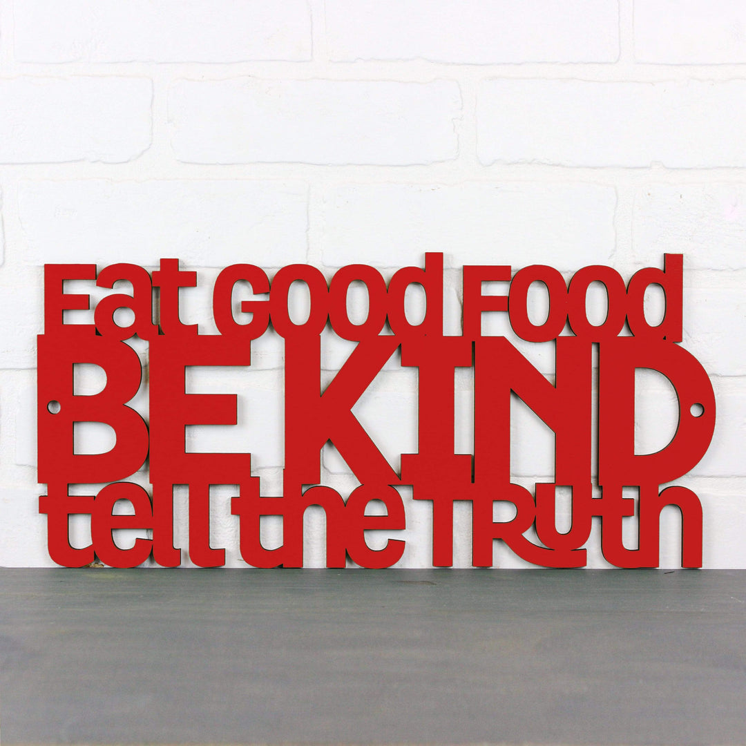 Spunky Fluff Proudly handmade in South Dakota, USA Medium / Red Eat Good Food, Be Kind, Tell the Truth