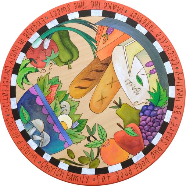 Sticks Proudly Handmade in Iowa, USA Enjoy Nature's Bounty Lazy Susan