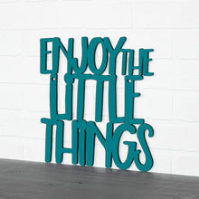Load image into Gallery viewer, Spunky Fluff Proudly handmade in South Dakota, USA Medium / Teal Enjoy the Little Things
