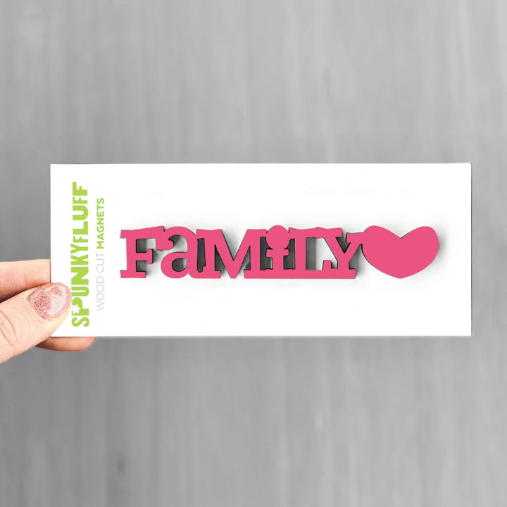 Spunky Fluff Proudly handmade in South Dakota, USA Family-Tiny Word Magnet