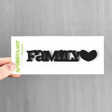 Load image into Gallery viewer, Spunky Fluff Proudly handmade in South Dakota, USA Family-Tiny Word Magnet
