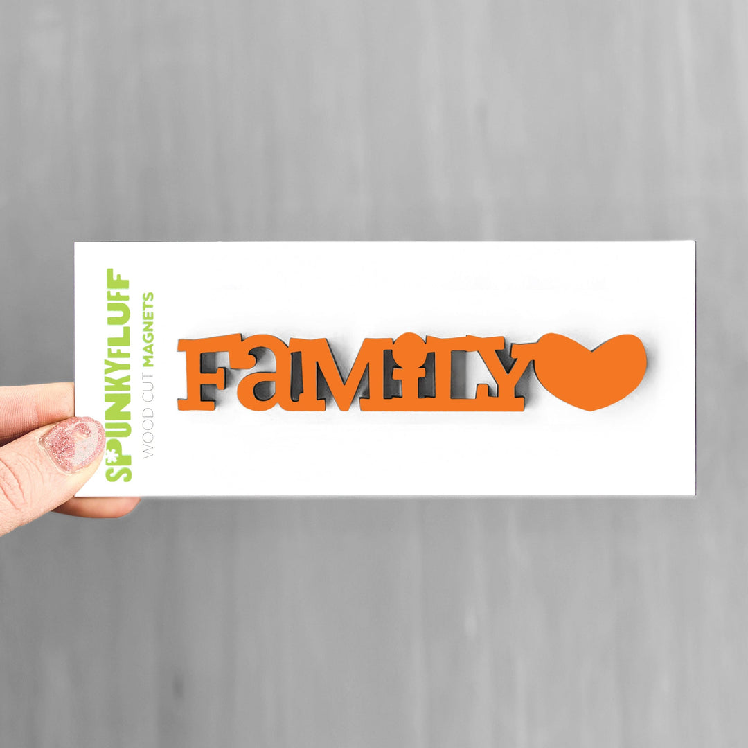 Spunky Fluff Proudly handmade in South Dakota, USA Family-Tiny Word Magnet