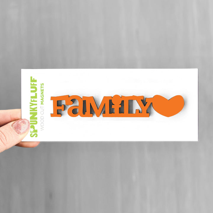 Spunky Fluff Proudly handmade in South Dakota, USA Family-Tiny Word Magnet