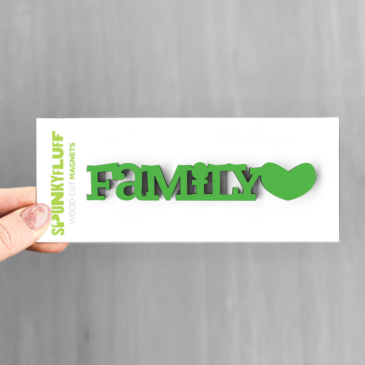 Spunky Fluff Proudly handmade in South Dakota, USA Family-Tiny Word Magnet