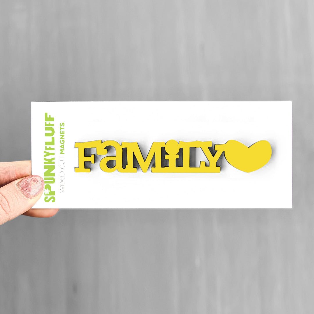 Spunky Fluff Proudly handmade in South Dakota, USA Family-Tiny Word Magnet