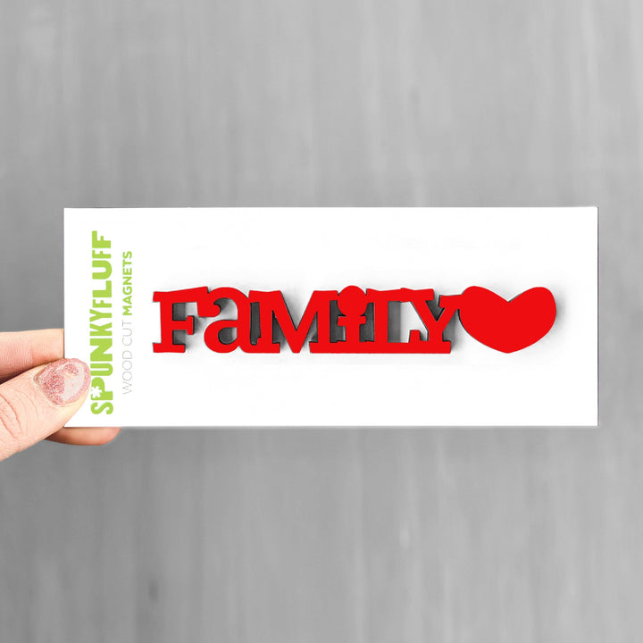 Spunky Fluff Proudly handmade in South Dakota, USA Family-Tiny Word Magnet