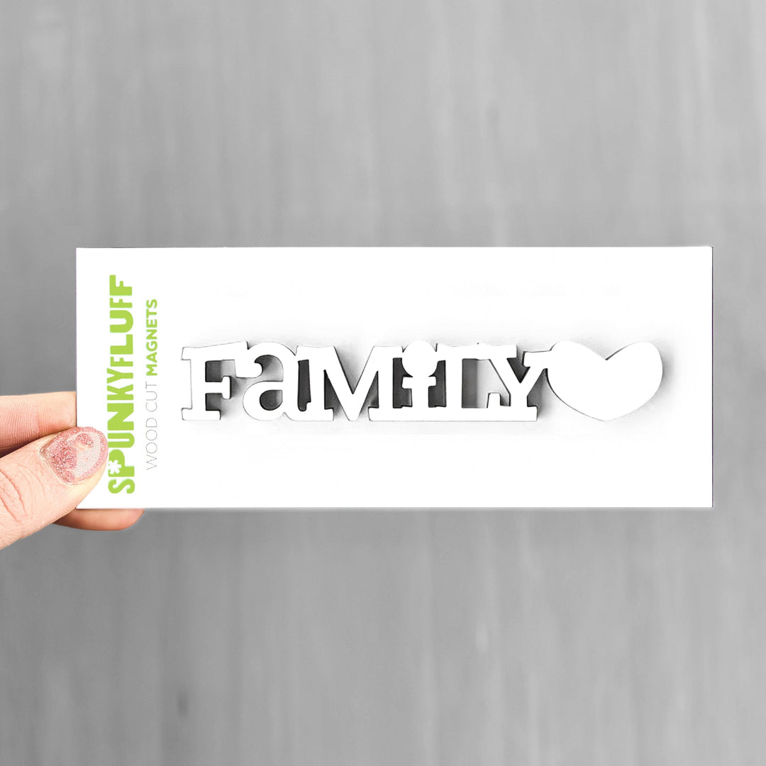 Spunky Fluff Proudly handmade in South Dakota, USA Family-Tiny Word Magnet