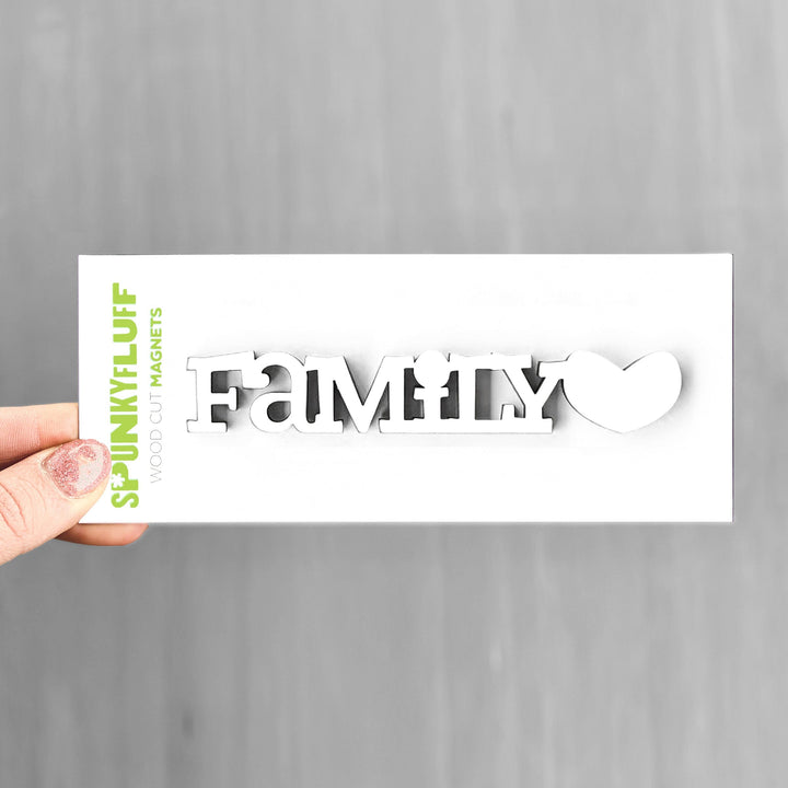 Spunky Fluff Proudly handmade in South Dakota, USA Family-Tiny Word Magnet