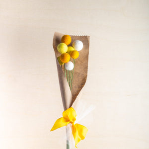 Sticks and Steel Felt Flower Bouquet