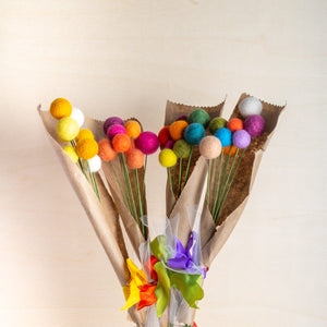 Sticks and Steel Felt Flower Bouquet