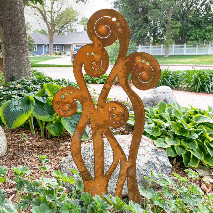 Prairie Dance Proudly Handmade in South Dakota, USA Fiddlehead Ferns - Garden Stake