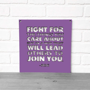 Spunky Fluff Proudly handmade in South Dakota, USA Medium / Purple Fight For The Things You Care About-RBG