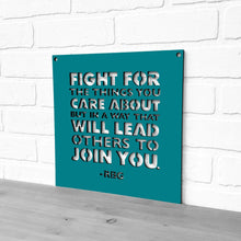 Load image into Gallery viewer, Spunky Fluff Proudly handmade in South Dakota, USA Medium / Teal Fight For The Things You Care About-RBG
