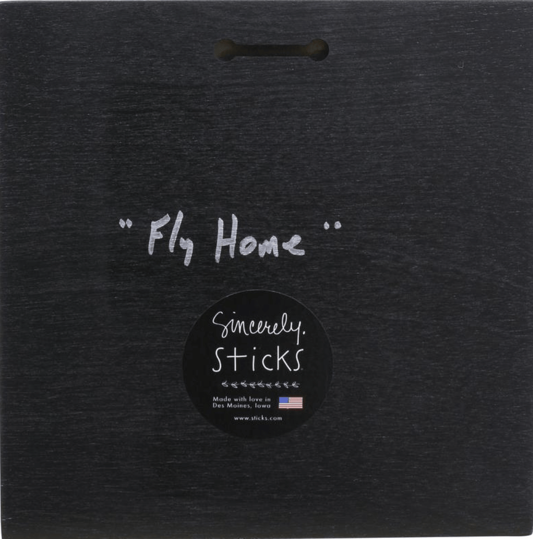 Sticks Wall Art Fly Home 9" x 9" Plaque