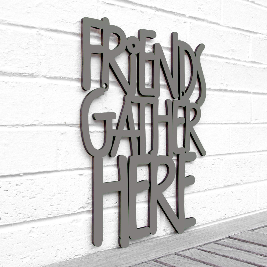 Spunky Fluff Proudly handmade in South Dakota, USA Medium / Charcoal Gray Friends Gather Here