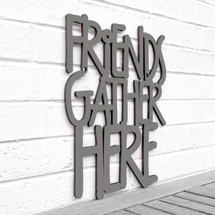 Spunky Fluff Proudly handmade in South Dakota, USA Medium / Charcoal Gray Friends Gather Here