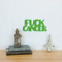 Load image into Gallery viewer, Spunky Fluff Proudly handmade in South Dakota, USA Small / Grass Green Fuck Cancer
