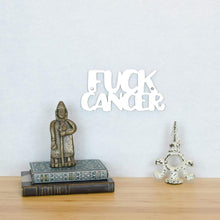 Load image into Gallery viewer, Spunky Fluff Proudly handmade in South Dakota, USA Small / White Fuck Cancer
