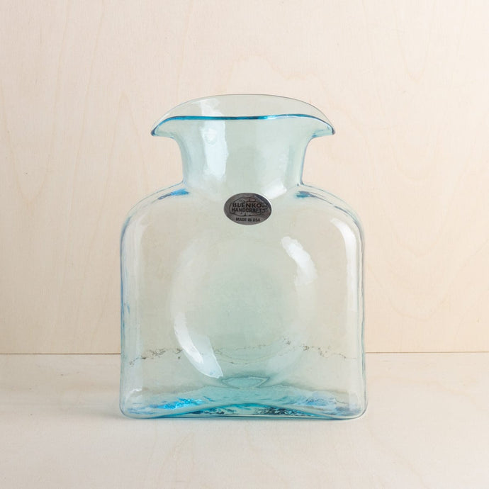 Blenko Proudly Handmade in West Virginia, USA Large Glass Pitcher - Ice Blue