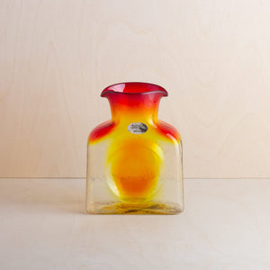 Blenko Proudly Handmade in West Virginia, USA Small Glass Pitcher - Tangerine