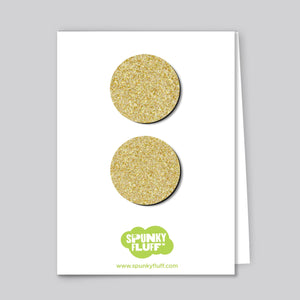 Spunky Fluff Proudly handmade in South Dakota, USA Gold Glitter Dot Magnet Set, Large