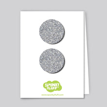 Load image into Gallery viewer, Spunky Fluff Proudly handmade in South Dakota, USA Silver Glitter Dot Magnet Set, Large
