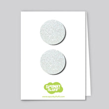 Load image into Gallery viewer, Spunky Fluff Proudly handmade in South Dakota, USA White Glitter Dot Magnet Set, Large
