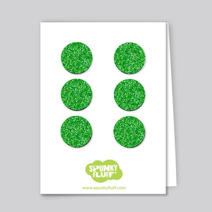 Spunky Fluff Proudly handmade in South Dakota, USA Grass Glitter Glitter Dot Magnet Set, Small