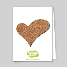 Load image into Gallery viewer, Spunky Fluff Proudly handmade in South Dakota, USA Copper Glitter Heart Magnets
