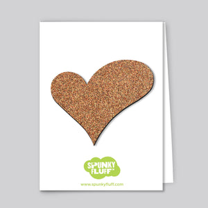 Spunky Fluff Proudly handmade in South Dakota, USA Copper Glitter Heart Magnets