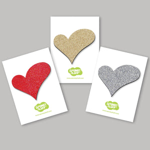 Spunky Fluff Proudly handmade in South Dakota, USA Glitter Heart Magnets