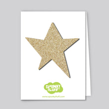 Load image into Gallery viewer, Spunky Fluff Proudly handmade in South Dakota, USA Gold Glitter Glitter Star Magnets
