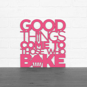 Spunky Fluff Proudly handmade in South Dakota, USA Large / Magenta "Good Things Come to Those Who Bake" Wall Décor