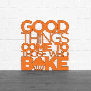 Spunky Fluff Proudly handmade in South Dakota, USA Large / Orange "Good Things Come to Those Who Bake" Wall Décor