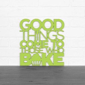 Spunky Fluff Proudly handmade in South Dakota, USA Medium / Pear Green "Good Things Come to Those Who Bake" Wall Décor