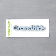 Load image into Gallery viewer, Spunky Fluff Proudly handmade in South Dakota, USA Powder Grandkids-Tiny Word Magnet
