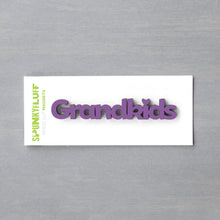 Load image into Gallery viewer, Spunky Fluff Proudly handmade in South Dakota, USA Purple Grandkids-Tiny Word Magnet
