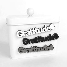 Load image into Gallery viewer, Spunky Fluff Proudly handmade in South Dakota, USA White Gratitude-Tiny Word Magnet
