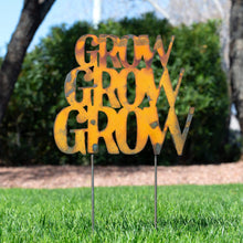 Load image into Gallery viewer, Prairie Dance Proudly Handmade in South Dakota, USA &quot;Grow, Grow, Grow&quot; - Garden Stake
