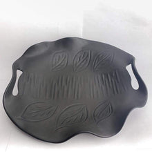 Load image into Gallery viewer, Hilborn Pottery Proudly Handmade in Ontario, CA Ebony Hand Carved Ceramic Platter
